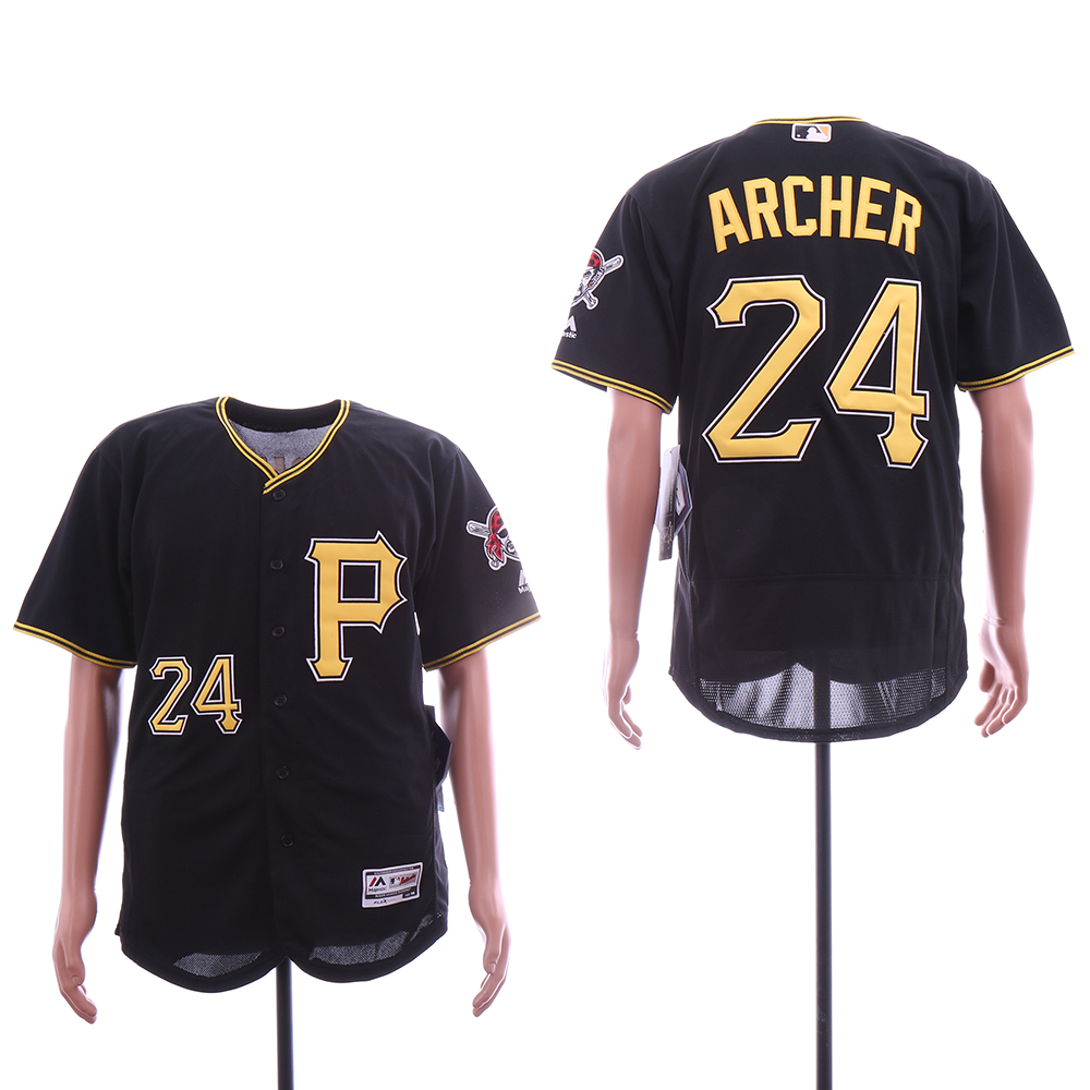 Men Pittsburgh Pirates 24 Archer Black Elite MLB Jerseys